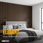 Rola Tapet autoadeziv 3D premium tip Riflaj NEXTLY, imitatie lemn, rezistent la apa, spuma moale si pvc, 5 mm grosime, adeziv puternic, 58x300cm, maro nuc inchis - imagine 11
