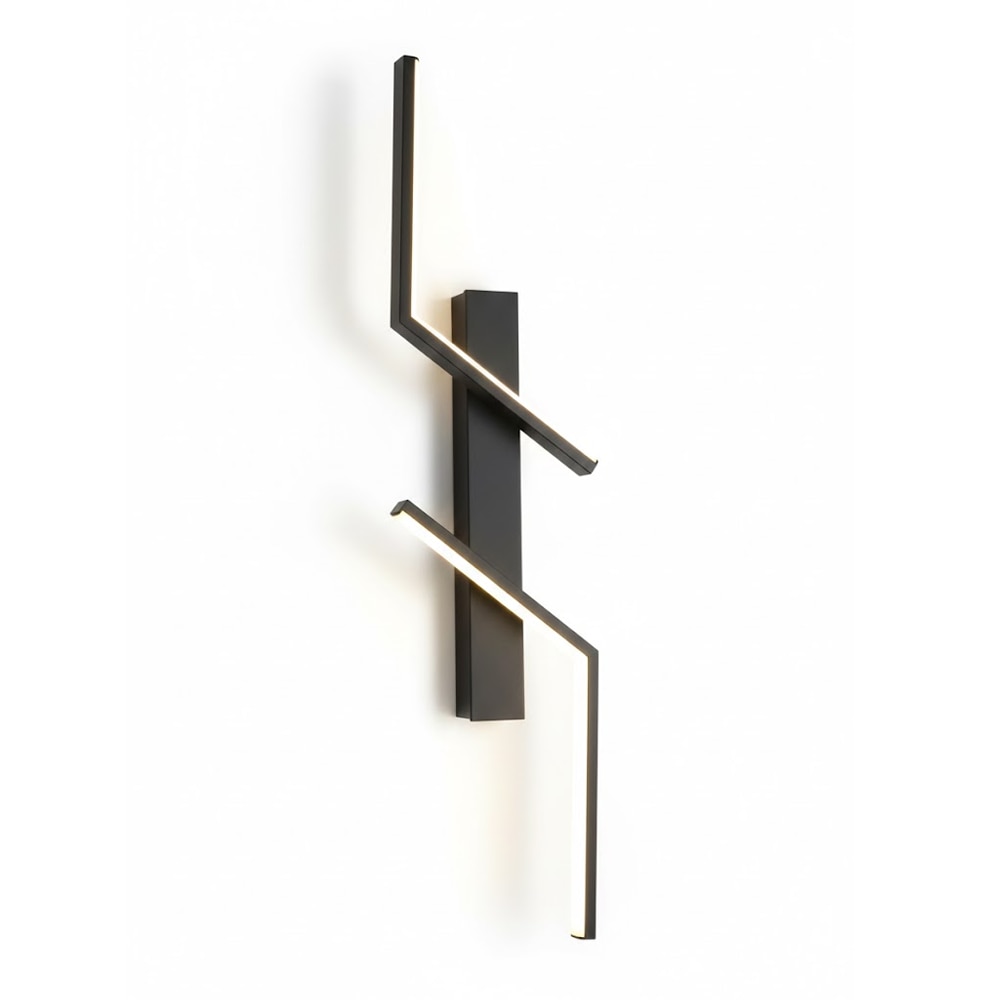 res_c9b7f165d85b17912a29602170c75402.jpg Aplica de perete NEXTLY, pentru interior, LED, lumina calda, design modern, 2 surse de iluminare, montaj vertical/orizontal, aluminiu-silicon, 60x16cm, negru - imagine 1