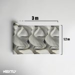 Rola tapet autoadeziv premium NEXTLY, marmura gri, waterproof, ajustabil, adeziv puternic, usor de montat, acoperire 3.6 mp, 120x300 cm, 2.5 mm grosime, gri abstract - imagine 2