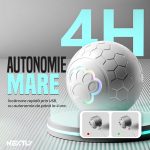 Minge interactiva caini/pisici NEXTLY, miscari automate/neregulate, 2 moduri, lumini RGB, incarcare USB, material sigur, 5.6cm diametru, gri - imagine 5