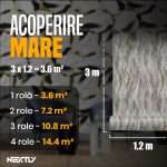 Rola tapet autoadeziv premium NEXTLY, marmura gri-auriu, waterproof, ajustabil, adeziv puternic, usor de montat, acoperire 3.6 mp, 120x300 cm, 2.5 mm grosime, gri-auriu - imagine 10