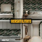 Rola tapet autoadeziv premium NEXTLY, marmura gri-verde, waterproof, ajustabil, adeziv puternic, usor de montat, acoperire 3.6 mp, 120x300 cm, 2.5 mm grosime, gri-verde - imagine 6