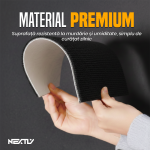 Set 10 x Mocheta Autoadeziva Premium NEXTLY, pentru podea si scari, 60x60 cm, 5mm grosime, instalare usoara, covor autoadeziv, rezistenta la apa si caldura, adeziv puternic, acoperire 3.6 mp, gri antracit - imagine 3