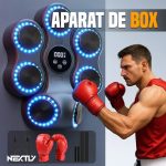 Aparat de box muzical NEXTLY, Bluetooth, 11 moduri, 9 trepte de viteza, iluminare LED, sistem de antifonare si atenuare a socurilor, incarcare USB-C, 45.5x37.5cm, negru - imagine 2