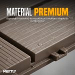 Set 10 x Placi Pardoseala Modulare din PVC tip parchet pentru Terasa NEXTLY, 30x30 cm, sistem click, imitatie lemn, 2 cm grosime, acoperire 0.99 mp, sistem drenaj, rezistente la intemperii, maro taupe - imagine 6