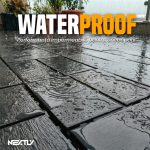 Set 44 x Placi Pardoseala Modulare din PVC tip parchet pentru Terasa NEXTLY, 30x30 cm, sistem click, imitatie lemn, 2 cm grosime, acoperire 3.96 mp, sistem drenaj, rezistente la intemperii, gri grafit - imagine 5
