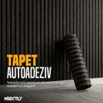 Tapet autoadeziv 3D NEXTLY, imitatie lemn wenge, grosime 5 mm, 58x300cm - imagine 3