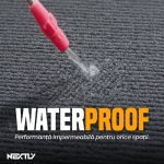 Set 10 x Mocheta Autoadeziva Premium NEXTLY, pentru podea si scari, 60x60 cm, 5mm grosime, instalare usoara, covor autoadeziv, rezistenta la apa si caldura, adeziv puternic, acoperire 3.6 mp, gri grafit deschis - imagine 4