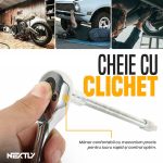 Trusa de scule profesionala NEXTLY 108 piese, albastru, cutie transport, tubulare 1/4" si 1/2" - imagine 4