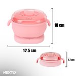 Incalzitor ceara epilat NEXTLY, recipient detasabil din silicon flexibil, curatare usoara, incalzire rapida, platforma de incalzire 120°, pliabil, 100W, 400ml, roz - imagine 9