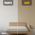 Tapet autoadeziv 3D NEXTLY, imitatie lemn, rezistent la apa, 60x300cm, bej inchis - imagine 5