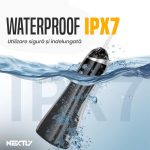 Irigator bucal NEXTLY, 4 capete de curatare, 3 moduri de utilizare - soft/normal/pulse, Waterproof IPX7, incarcare USB-C, 200ml, 28.5x8cm, negru - imagine 6