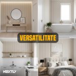 Tapet autoadeziv 3D NEXTLY, imitatie lemn, rezistent la apa, 60x300cm, bej inchis - imagine 6