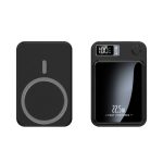 Baterie externa Wireless Magnetica 10.000 mAh NEXTLY, incarcare rapida, 22.5W, incarcare wireless 15W, compatibila MagSafe, afisaj digital, port Tip-C, 10.3x6.8x1.8cm, negru