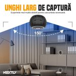 Mini camera de supraveghere WiFi NEXTLY, FULL HD 1080p, vedere nocturna, detectare miscare, aplicatie mobila, Android/iOS, unghi larg 150°, 30x30x23mm, negru - imagine 8