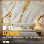 Rola tapet autoadeziv premium NEXTLY, marmura gri-genusiu, waterproof, ajustabil, adeziv puternic, usor de montat, acoperire 3.6 mp, 120x300 cm, 2.5 mm grosime, gri-cenusiu - imagine 11