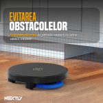 Mop robot automat NEXTLY, design slim, perii duble, negru, 27x6.2cm, set - imagine 6