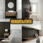 Tapet autoadeziv 3D NEXTLY, imitatie lemn wenge, grosime 5 mm, 58x300cm - imagine 6