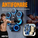 Aparat de box muzical NEXTLY, Bluetooth, 11 moduri, 9 trepte de viteza, iluminare LED, sistem de antifonare si atenuare a socurilor, incarcare USB-C, 45.5x37.5cm, negru - imagine 5