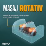 Aparat de masaj pentru picioare NEXTLY, masaj rotativ Shiatsu, functie de incalzire, 2 directii, 3 trepte de intensitate, 29.5x18.5x14.5cm, negru - imagine 4