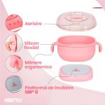 Incalzitor ceara epilat NEXTLY, recipient detasabil din silicon flexibil, curatare usoara, incalzire rapida, platforma de incalzire 120°, pliabil, 100W, 400ml, roz - imagine 8