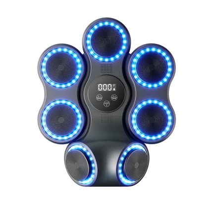 Aparat de box muzical NEXTLY, Bluetooth, 11 moduri, 9 trepte de viteza, iluminare LED, sistem de antifonare si atenuare a socurilor, incarcare USB-C, 45.5x37.5cm, negru