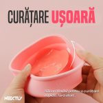 Incalzitor ceara epilat NEXTLY, recipient detasabil din silicon flexibil, curatare usoara, incalzire rapida, platforma de incalzire 120°, pliabil, 100W, 400ml, roz - imagine 5