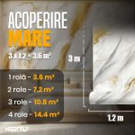 Rola tapet autoadeziv premium NEXTLY, marmura gri-genusiu, waterproof, ajustabil, adeziv puternic, usor de montat, acoperire 3.6 mp, 120x300 cm, 2.5 mm grosime, gri-cenusiu - imagine 10