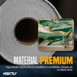 Rola tapet autoadeziv premium NEXTLY, marmura verde pastel, waterproof, ajustabil, adeziv puternic, usor de montat, acoperire 3.6 mp, 120x300 cm, 2.5 mm grosime, verde pastel - imagine 8