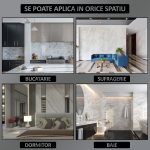 Set 36 x placi din PVC autoadezive pentru podea imitatie lemn NEXTLY, reutilizabile, waterproof, ajustabile, adeziv puternic, usor de montat, suprafata acoperire 5mp, 91.4x15.2cm, gri - imagine 6
