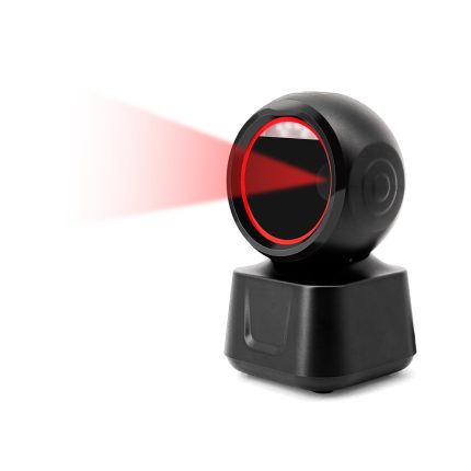 Scanner coduri de bare NEXTLY, omnidirectional, laser, negru, 1D/2D/QR, conectare USB