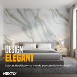 Rola tapet autoadeziv premium NEXTLY, marmura alb albastruie, waterproof, ajustabil, adeziv puternic, usor de montat, acoperire 3.6 mp, 120x300 cm, 2.5 mm grosime, alb-albastruie - imagine 11