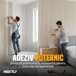 Tapet autoadeziv 3D NEXTLY, imitatie lemn, rezistent la apa, 60x300cm, bej inchis - imagine 9